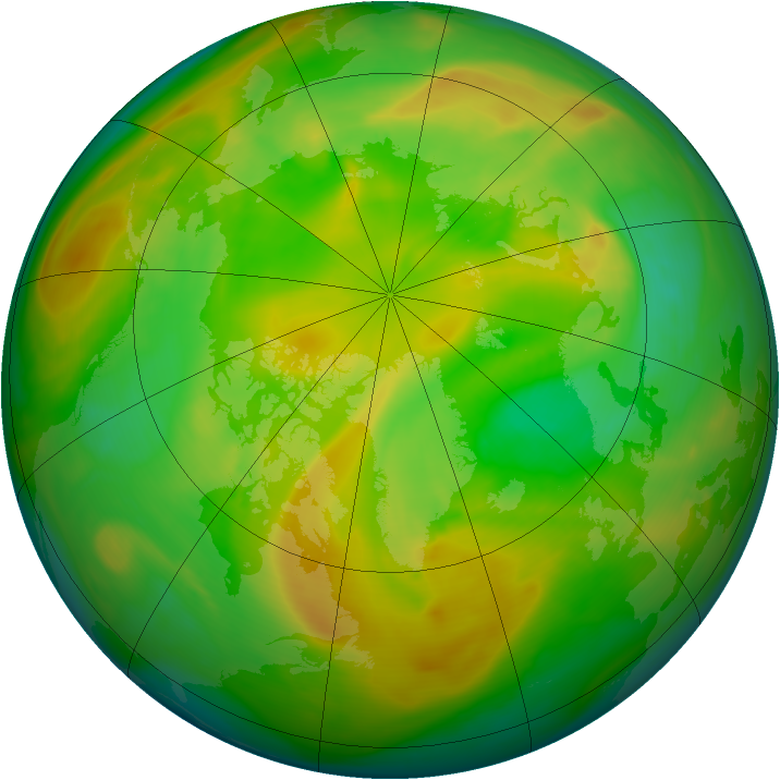 Arctic ozone map for 01 June 2007